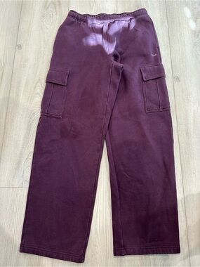 TNA Women's Cargo Sweatpants in Deep Plum